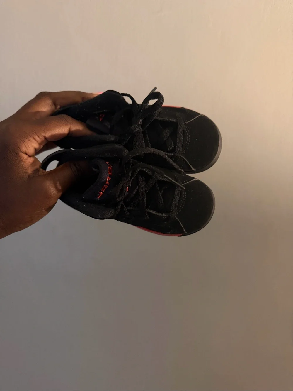 Nike Kids Black and Red High-Top Sneakers